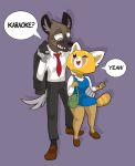  2018 aggressive_retsuko anthro date dragonfoxgirl female haida happy hyena larger_male male male/female mammal red_panda retsuko romantic_couple sanrio size_difference smaller_female spotted_hyena 