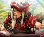  andava armor ass black_bow blush bow breasts clothed_female_nude_male day fellatio gloves hair_bow helmet hetero highres hip_vent large_penis licking long_hair mask mask_on_head monster_hunter monster_hunter:_world nude odogaron_(armor) open_mouth oral pauldrons penis ponytail pov saliva silver_hair skin_tight solo_focus tongue uncensored 