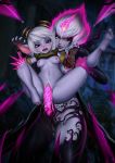 2018 ambiguous_gender areola breasts butt digital_media_(artwork) duo erection evelynn_(lol) eyewear female goggles hair humanoid league_of_legends nipples open_mouth penis pussy riot_games sex smile spread_legs spreading tristana_(lol) unknown_artist video_games white_hair yordle 