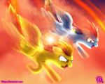  2014 blue_feathers blue_fur duo equine feathered_wings feathers female feral friendship_is_magic fur hair mammal multicolored_hair my_little_pony pegasus pshyzo rainbow_dash_(mlp) rainbow_hair spitfire_(mlp) wings wonderbolts_(mlp) 