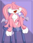  anthro babs_bunny breasts buckteeth clothing dam_(artist) eyes_closed female fur lagomorph mammal masturbation nipples open_mouth pink_fur pussy pussy_juice rabbit sitting solo spread_pussy spreading teeth tiny_toon_adventures underwear warner_brothers 