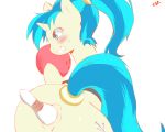  5:4 anal anal_penetration anus blue_eyes blue_hair blush bowling_ball bowling_pin cold-blooded-twilight cutie_mark equine female friendship_is_magic fur hair hooves horn improvised_sex_toy mammal multicolored_hair my_little_pony penetration pinny_lane_(mlp) ponytail raised_tail rear_view smile solo sweat tail_wraps two_tone_hair unicorn wraps 