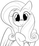  2014 anon anonymous black_and_white dotkwa duo equine eyelashes feathered_wings feathers female feral fluttershy_(mlp) friendship_is_magic hair happy hi_res mammal micro monochrome my_little_pony pegasus sleeping smile wings 