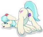  anus butt coco_pommel_(mlp) cutie_mark dildo earth_pony equine female feral friendship_is_magic hair hooves horse mammal multicolored_hair my_little_pony penetration pony pussy pussy_juice sex_toy simple_background solo staggeredline two_tone_hair vaginal white_background 