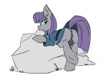  2014 4:3 anus backsack balls blue_eyes boulder butt clothing dickgirl earth_pony equine feral friendship_is_magic fur grey_fur hair half-closed_eyes horse intersex mammal maud_pie_(mlp) my_little_pony notsafeforhoofs penis pony purple_hair raised_tail rock simple_background solo white_background 