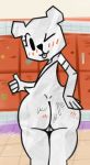  anthro bear blush butt cartoon_network cum female itsded looking_back mammal one_eye_closed pussy solo teri_(tawog) the_amazing_world_of_gumball thumbs_up tongue 