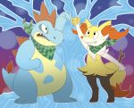  braixen croconaw emblem male nintendo pmd pok&eacute;mon pok&eacute;mon_(species) pok&eacute;mon_mystery_dungeon scarf team_(disambiguation) tree_of_life video_games 