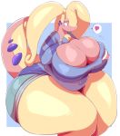  &lt;3 2018 2_fingers antennae anthro bedroom_eyes belly big_breasts big_butt blush breast_fondling breast_grab breast_squeeze breasts butt cleavage clothed clothing digital_media_(artwork) disembodied_hand dragon eyelashes female fondling goodra half-closed_eyes hand_on_breast huge_breasts huge_butt huge_hips hyper hyper_butt hyper_hips hyper_thighs nintendo pok&eacute;mon pok&eacute;mon_(species) purple_eyes seductive shiny_pok&eacute;mon shirt shorts sitting slightly_chubby slime smile solo_focus thick_thighs trinity-fate62 video_games voluptuous wide_hips 
