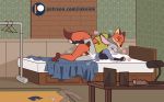  animated anthro bottomless breasts canine clothed clothing disney female fox from_behind_position inkeink judy_hopps lagomorph lying male male/female mammal nick_wilde on_side penetration penis predator/prey pussy rabbit sex spoon_position spooning vaginal vaginal_penetration zootopia 