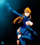  asmo_deus ass bodysuit breastless_clothes breasts crotchless_clothes feet metroid nipples pussy samus_aran skin_tight tagme uncensored zero_suit 
