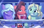  2018 absurd_res cellphone dear_darling_(mlp) digital_media_(artwork) dmann892 earth_pony equine feral fond_feather_(mlp) friendship_is_magic grin group hair hi_res horn horse mammal mirror my_little_pony phone pony selfie smile swoon_song_(mlp) unicorn 