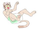  anthro cat cuddlehooves diaper drooling feline hypnosis male mammal mind_control saliva simple_background solo spiral_eyes white_background 