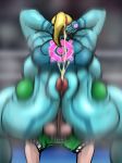  1boy 1girl ass brown_hair buttjob cum cum_on_ass femdom huge_ass penis rubbing samus_aran 