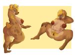  2018 adjustedbicuspid anthro areola armpit_hair beth_callaway big_areola big_breasts big_butt breasts butt digital_drawing_(artwork) digital_media_(artwork) eyeshadow female fur hair hairy hyena lipstick makeup mammal mature_female multi_nipple multicolored_fur nipples nude overweight presenting pubes pussy simple_background slightly_chubby solo spots spotted_fur spotted_hyena spread_legs spreading 