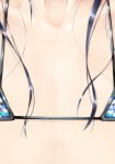  bikini bikini_top black_hair blue_bikini_top close-up collarbone commentary_request flat_chest micro_bikini ore_twintail_ni_narimasu solo string_bikini striped striped_bikini swimsuit tsube_aika yuto_(dialique) 