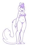  anthro bikini clothed clothing dogfluid female hair looking_at_viewer mammal monochrome rodent solo squirrel standing swimsuit wet wide_hips 