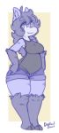  &lt;3 &lt;3_eyes anthro clothed clothing dogfluid female looking_at_viewer mammal slightly_chubby smile solo standing thick_thighs 