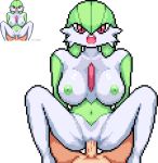  1boy 1girl alpha_channel areolae belly big_breasts breasts cowgirl_position erection feet female gardevoir green_hair green_nipples green_skin hetero human humanoid interspecies looking_at_viewer male male_pov moan moaning navel nintendo nipples no_background nude open_mouth penetration penis pixel_art pixlube pok&eacute;mon_(species) pokemon pokemon_(creature) pokemon_rse pov pussy red_eyes sex short_hair simple_background spread_legs spreading teeth text tongue vagina vaginal_penetration veins veiny_penis video_games watermark white_skin 