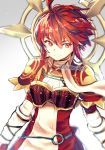  closed_mouth fire_emblem fire_emblem_heroes fire_emblem_if highres hinoka_(fire_emblem_if) looking_to_the_side meilynn-hayakan red_eyes red_hair short_hair shoulder_pads smile solo twitter_username watermark 