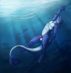  2018 anthro balls deessel dragon erection fish hybrid male marine nude penis scalie shark solo swimming underwater water 