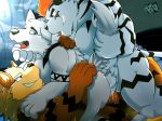  anthro arcanine balls canine dog erection feline male male/male mammal muscular muscular_male nintendo pok&eacute;mon pok&eacute;mon_(species) resondog tiger video_games 