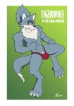  canine clothing gundam hokshi male mammal solo tigerwolf underwear wolf 