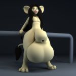  3d_(artwork) anthro anthroanim balls big_balls big_ears digital_media_(artwork) gang_xi_siyu girly hair huge_balls hyper hyper_balls hyper_lips hyper_penis kangaroo_rat male mammal mouse nude penis rodent simple_background siyu solo standing thick_thighs wide_hips 