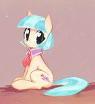  2017 blue_hair blush coco_pommel_(mlp) collar cute cutie_mark earth_pony equine eyelashes female friendship_is_magic hair horse looking_at_viewer mammal mirroredsea multicolored_hair my_little_pony necktie pony simple_background sitting smile solo two_tone_hair 