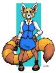  aggressive_retsuko anthro clothed clothing female fully_clothed mammal red_panda retsuko sanrio solo thelivingshadow 