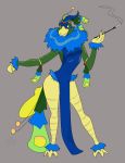  anthro anthrofied avian bird cigarette clothing clue dress female half-closed_eyes holding_object peafowl smile smoke smoking thick_thighs wide_hips 
