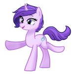  2014 crystal_clarity cutie_mark equine fan_character female feral fur hair horn kilala97 mammal my_little_pony purple_hair simple_background smile solo unicorn white_background young 