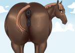 2018 animal_genitalia animal_pussy animated anus butt clitoral_winking clitoris equine equine_pussy female feral horse mammal nikuyoku nude puffy_anus pussy solo tailwag 