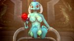  16:9 2016 3d_(artwork) anthro blue_scales breasts dashie116 digital_media_(artwork) dragon female friendship_is_magic my_little_pony nipples non-mammal_breasts nude princess_ember_(mlp) scales scalie solo 