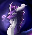  2017 digital_media_(artwork) dragon feral horn icelectricspyro purple_eyes scalie simple_background solo spines western_dragon 