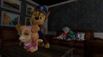  3d_(artwork) ass_up canine chase_(paw_patrol) clothing colar cub digital_media_(artwork) dog everest_(paw_patrol) female fur garry&#039;s_mod male male/female mammal marshall_(paw_patrol) paw_patrol penis skye_(paw_patrol) sleeping somerandomasshole_(artist) tongue young 