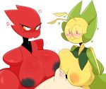  &lt;3 2018 anthro areola big_breasts blush breasts double_titfuck duo_focus eyewear female glasses group hi_res jinu leavanny male male/female nintendo nipples penis pok&eacute;mon pok&eacute;mon_(species) scizor sex titfuck vein video_games 