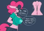  2015 anthro anthrofied big_breasts breasts digital_media_(artwork) earth_pony english_text equine female friendship_is_magic horse huge_breasts hugtastic_pinkie_pie mammal my_little_pony pinkie_pie_(mlp) pony solo somescrub text 