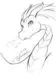  2018 dragon female hi_res lady_nora monochrome pencil_(artwork) scalie simple_background sketch tom_fischbach traditional_media_(artwork) twokinds webcomic white_background 