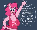  &lt;3 2015 anthro anthrofied big_breasts breasts cleavage clothed clothing earth_pony english_text equine female friendship_is_magic horse huge_breasts hugtastic_pinkie_pie mammal my_little_pony pinkie_pie_(mlp) pony solo somescrub text 