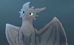  2018 digital_media_(artwork) dragon feral how_to_train_your_dragon icelectricspyro male membranous_wings night_fury simple_background solo toothless wings 