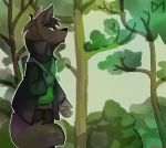  canine diaminerre digital_media_(artwork) mammal military simple_background traditional_media_(artwork) tree watercolor_(artwork) wolf 