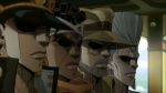  4boys animated drink hat iced_tea jean_pierre_polnareff jojo_no_kimyou_na_bouken joseph_joestar kuujou_joutarou mohammed_avdol multiple_boys stardust_crusaders 