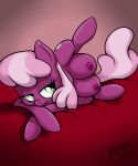  2013 breasts cheerilee_(mlp) earth_pony equine female feral friendship_is_magic hair hi_res horse killryde lying mammal my_little_pony on_side pony signature solo spread_legs spreading teats 