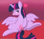  &lt;3 blush clitoris equine feathered_wings feathers female feral friendship_is_magic fur hair horn mammal multicolored_hair my_little_pony purple_feathers purple_fur purple_hair pussy smokedpone solo spread_pussy spreading tongue tongue_out twilight_sparkle_(mlp) two_tone_hair winged_unicorn wings 