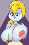  anthro berri big_breasts blonde_hair blue_eyes blush breasts conker&#039;s_bad_fur_day female freepancakes fur grey_fur hair huge_breasts male mammal nipples penis rodent sex squirrel titfuck video_games 