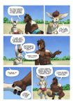  anthro beach canine clothed clothing comic equine fennec fox horse male mammal muscular muscular_male rinzy seaside topless 