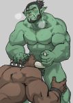  abs balls bovine cattle colored fellatio humanoid male male/male mammal muscular nude oral orc pecs sex simple_background wuedti 