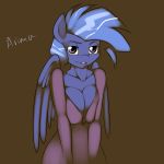  anthro anthrofied breasts cleavage clothed clothing digital_media_(artwork) equine female hi_res horse kloudmutt looking_at_viewer mammal my_little_pony pony simple_background solo 