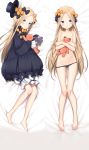  :o abigail_williams_(fate/grand_order) bangs barefoot bed_sheet bell_(oppore_coppore) black_bow black_dress black_hat black_panties blonde_hair bloomers blue_eyes blush bow breasts bug butterfly closed_mouth commentary_request dakimakura dress fate/grand_order fate_(series) forehead groin hair_bow hat highres insect long_hair long_sleeves looking_at_viewer lying multiple_views navel nipples object_hug on_back on_side orange_bow panties panty_pull parted_bangs parted_lips polka_dot polka_dot_bow sleeves_past_fingers sleeves_past_wrists small_breasts smile stuffed_animal stuffed_toy teddy_bear toenails topless underwear underwear_only very_long_hair white_bloomers 
