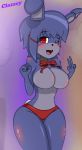  2018 animatronic anthro big_breasts bonnie_(fnaf) bow_tie breasts clazzey female five_nights_at_freddy&#039;s humanoid lagomorph machine mammal red_eyes robot video_games 